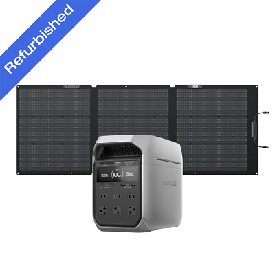 EcoFlow DELTA 3 Plus 1024Wh Portable Power Station+160W Solar