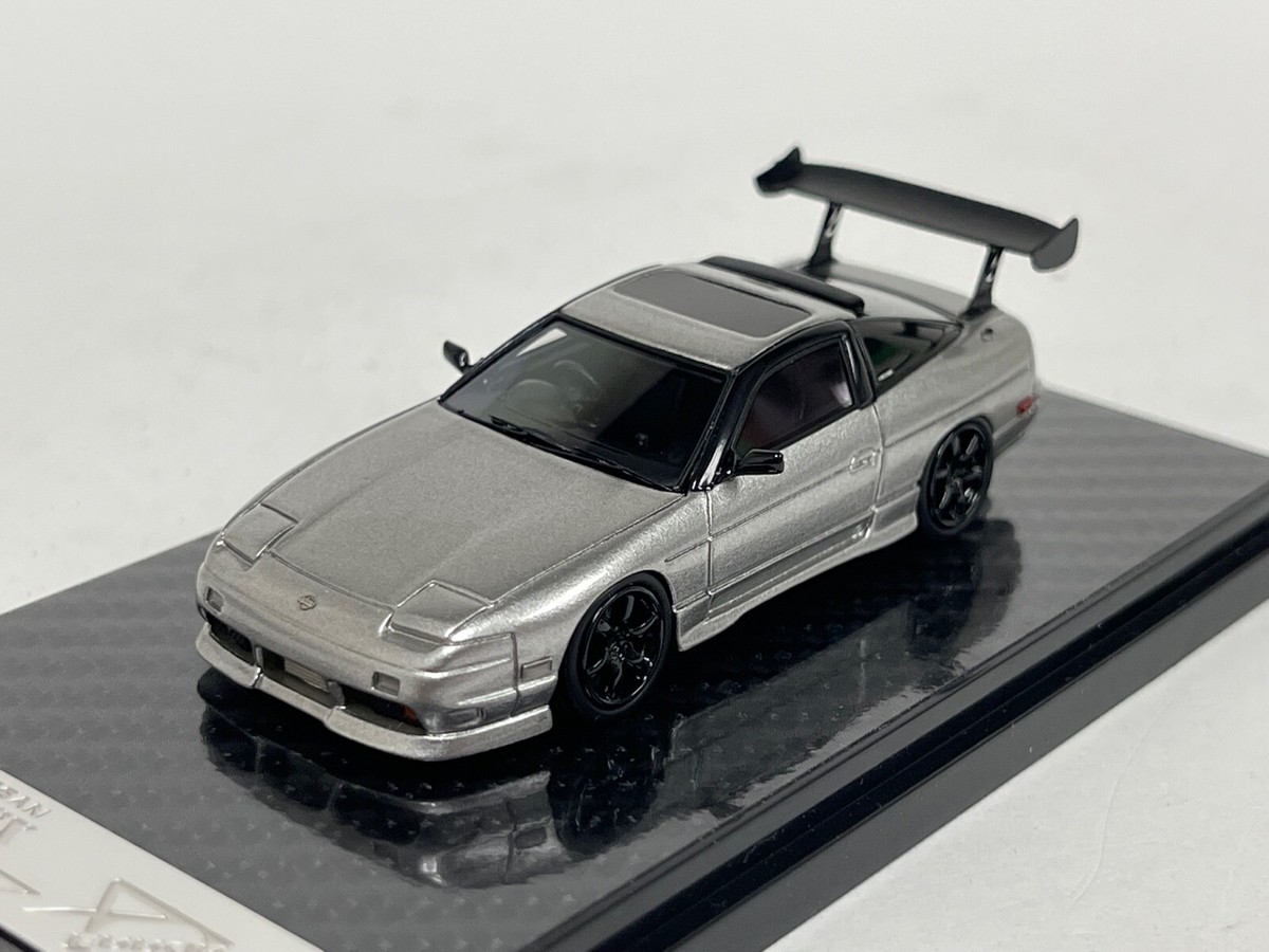 1/64 YM Models 404 Error Nissan 180SX in Silver with rear Wing 299