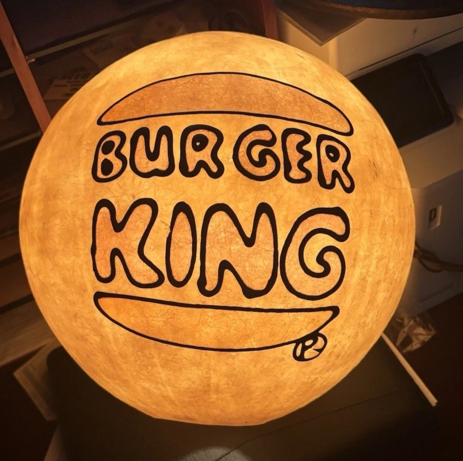 70年代 バーガーキング 旧ロゴ x ハーゲンダッツ ライトアップ 看板