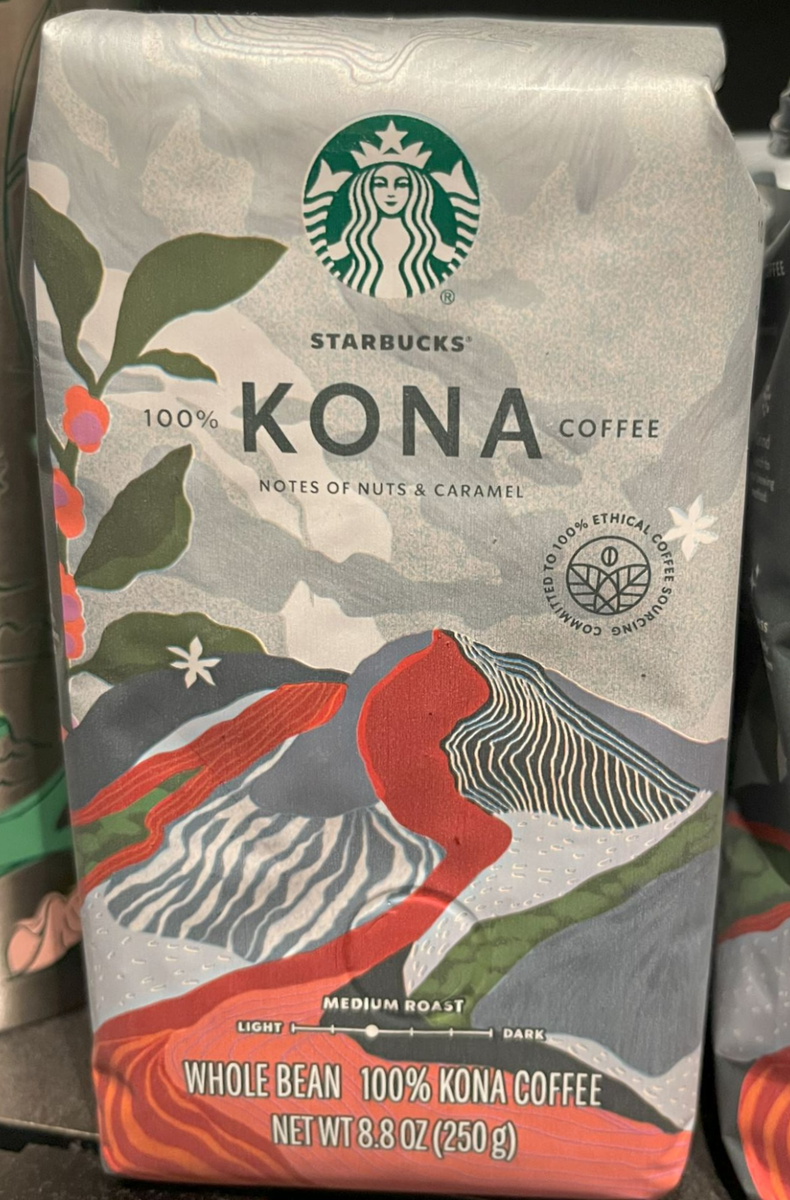Starbucks 100% Kona Whole Bean Coffee 8.8oz Bag Hawaii Exclusive