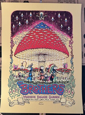 THE BROTHERS ALLMAN BROTHERS POSTER SPUSTA 50th ANNIVERSARY MSG NY
