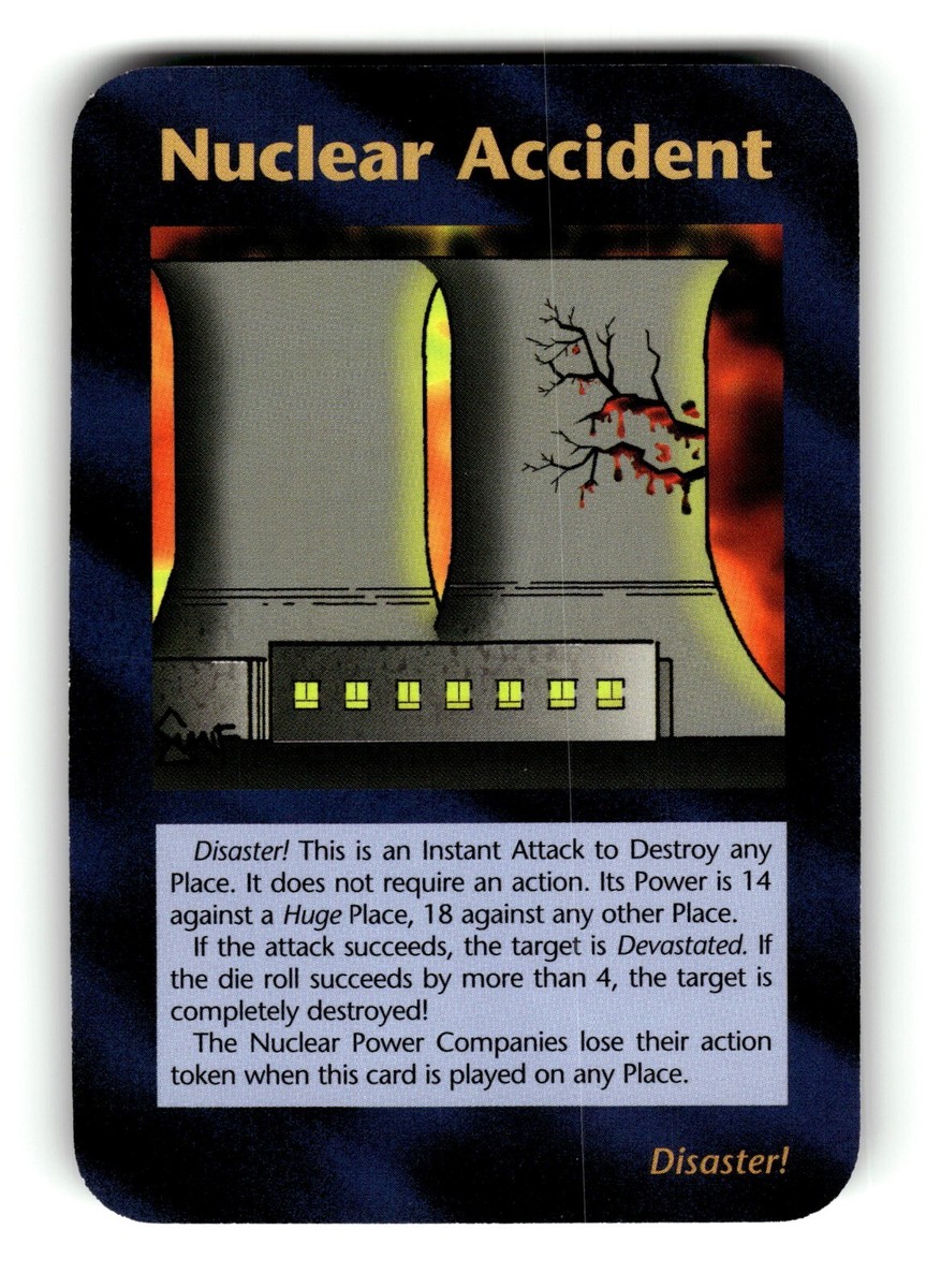 Nuclear Accident Card Limited INWO Illuminati New World Order Game
