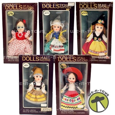 Dolls of All Nations Lot of 5 in Boxes Vinyl Jointed Traditional