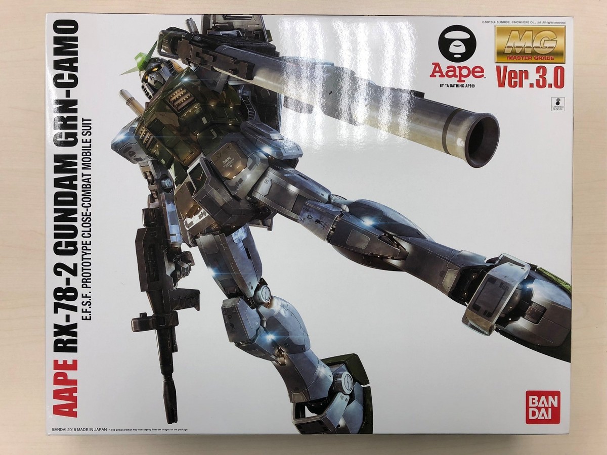 🔥 Bandai MG 1/100 AAPE RX-78-2 Gundam Grn-Camo Ver 3.0 NEW | eBay