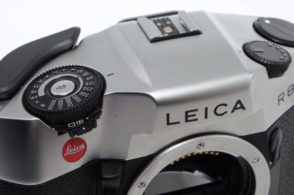 Leica R8 Later Model 35mm SLR Film Camera Body. Silver. Strap