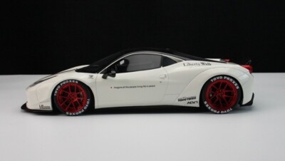 RARE* AGU Model 1/18 Ferrari 458 Liberty Walk Pearl White LB