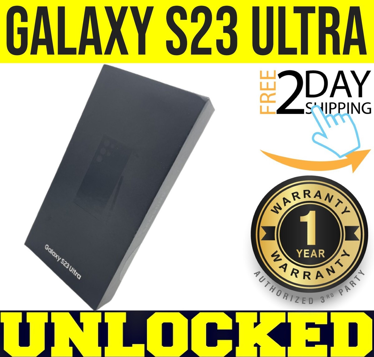 SAMSUNG GALAXY S23 ULTRA 5G S918U1 256GB BLACK (FACTORY UNLOCKED