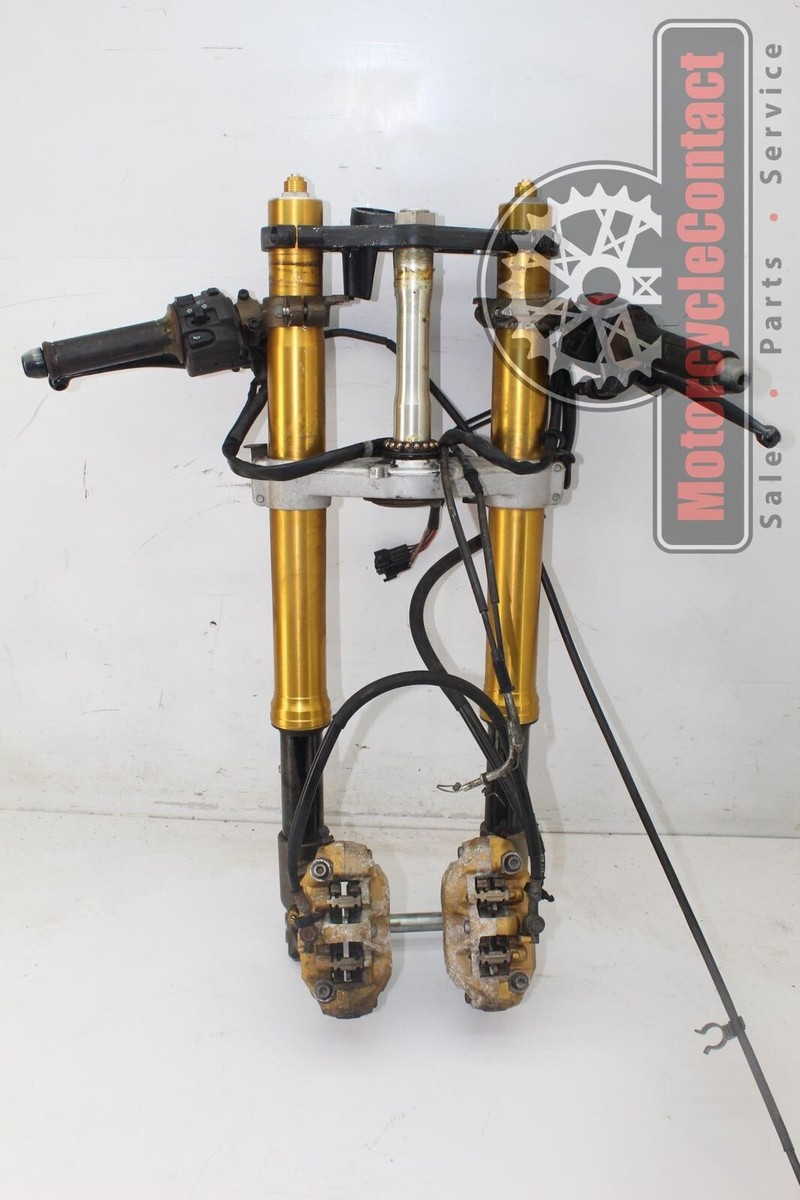 04-05 ZX10R FRONT END FORKS FORK TRIPLE TREE CLAMP TOP BOTTOM LEFT