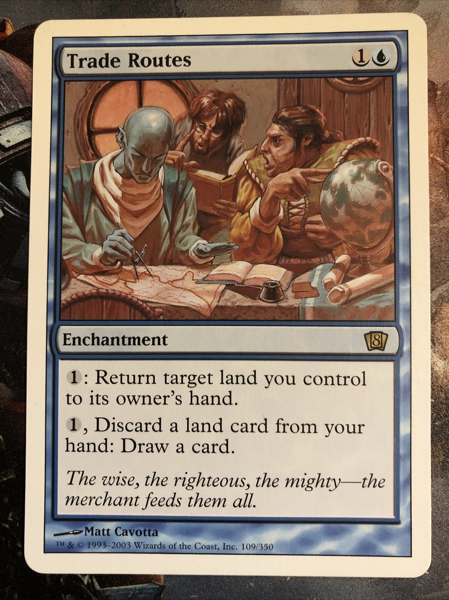 1x Trade Routes 8th Edition Eighth LP MTG Magic the Gathering x1