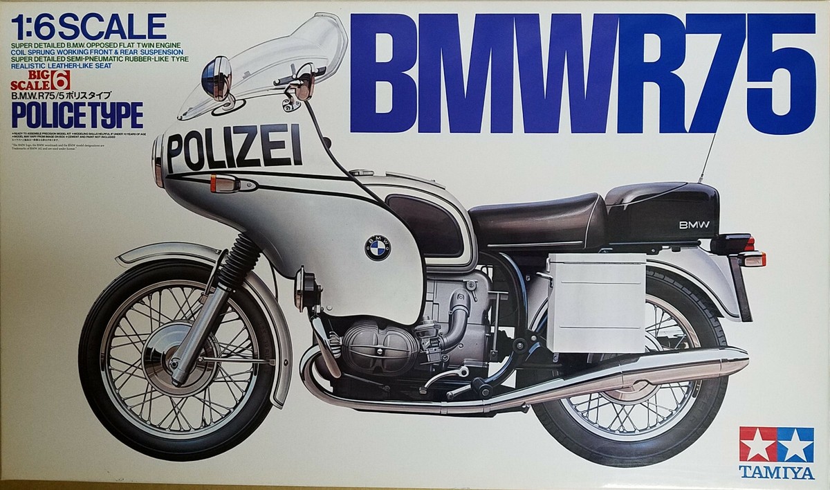 1/6 Scale Model Kit Tamiya 1/6 Scale BMW R75/5 Police Motorcycle