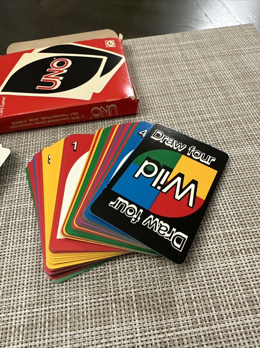 UNO 1979 Card Game W/Instructions Good Condition Cards IGI Box