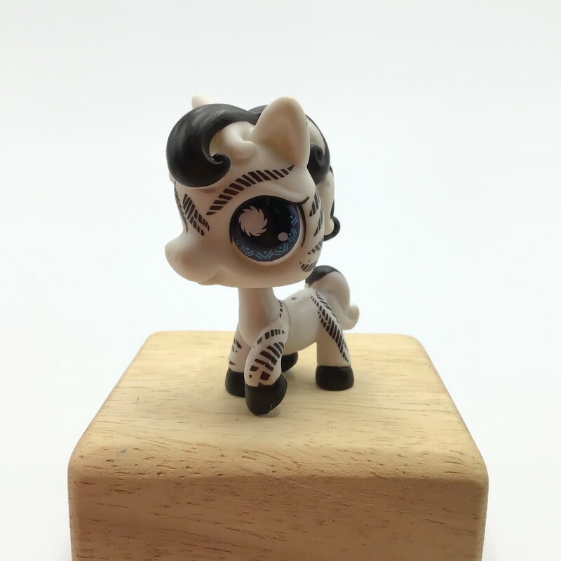 Littlest Pet Shop ZEBRA #903 Postcard Pet Black & White Swirl Eyes