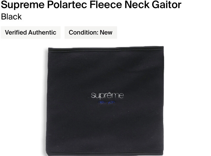 supreme 16aw polartec fleece neck gaiter ネイビー 新品