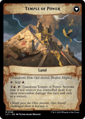 MTG Ojer Axonil, Deepest Might // Temple of Power - The Lost
