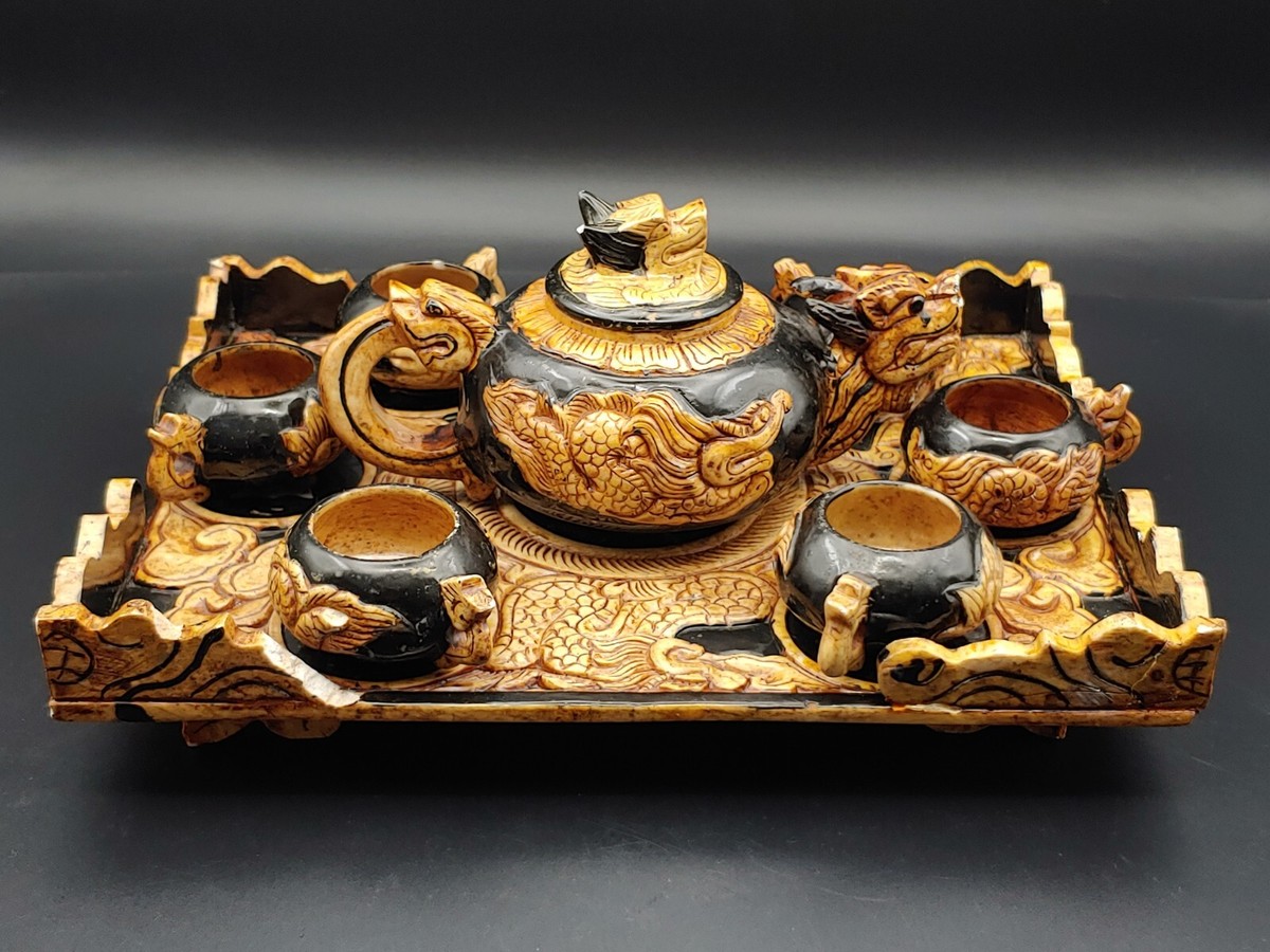 逸品 アンティーク 銅器 ドラゴンハンドル酒壺 茶壺 ティーポット 純