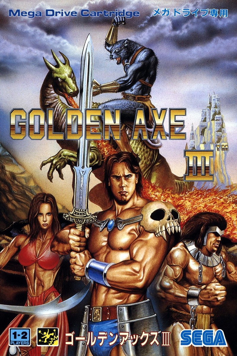Golden Axe III Mega Drive Genesis BOX ART Premium POSTER MADE IN