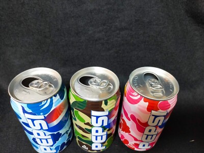 2001 A Bathing Ape x Pepsi Empty Cans Bottle set of 3 Aoyama Store