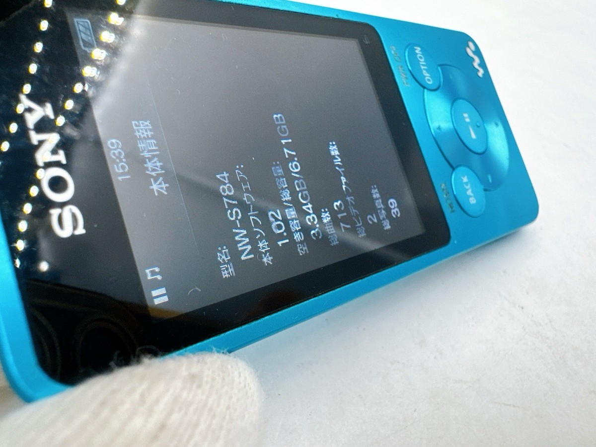 Sony Walkman NW-S784 8GB Blue Digital MP3 Player Japanese Menu