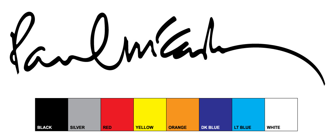 PAUL McCARTNEY style replica signature sticker | eBay