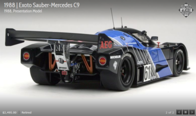 EXOTO 88 Sauber-Mercedes C-9 #61 Presentation Model 1:18 NIB