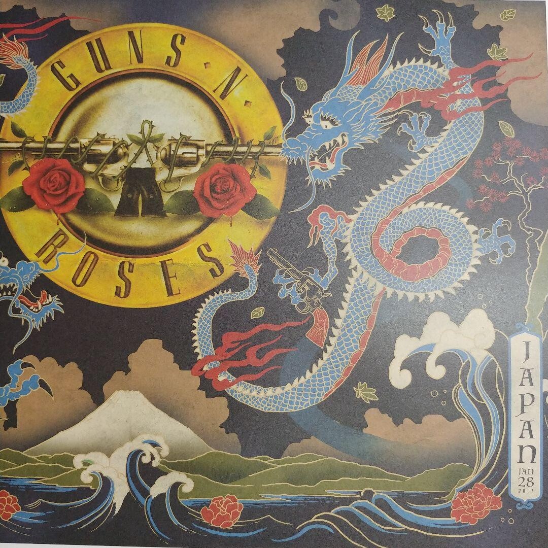 Guns n' Roses 横浜公演リトグラフ、ポスター Guns N' Roses Japan