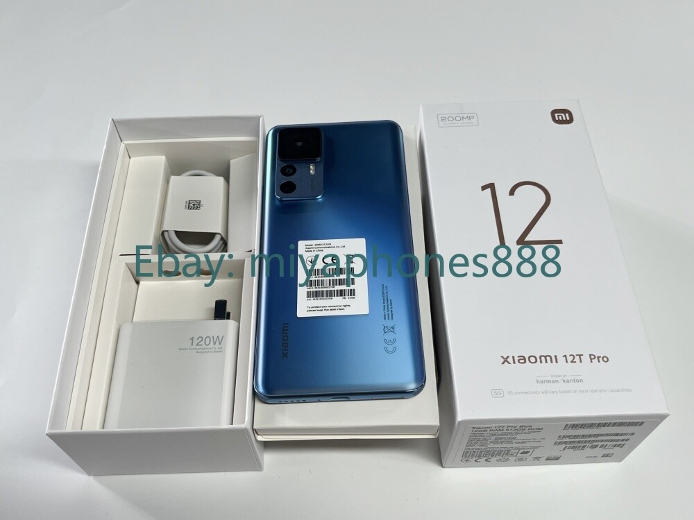 Unlocked Xiaomi 12T Pro 5G Dual SIM 256/512GB 200MP 6.67