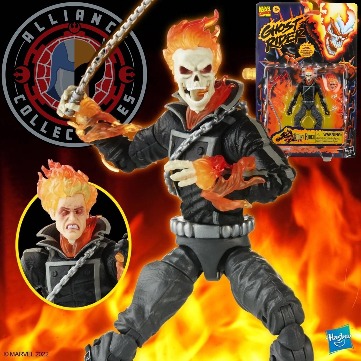 2022 Marvel Legends Retro GHOST RIDER Johnny Blaze 6