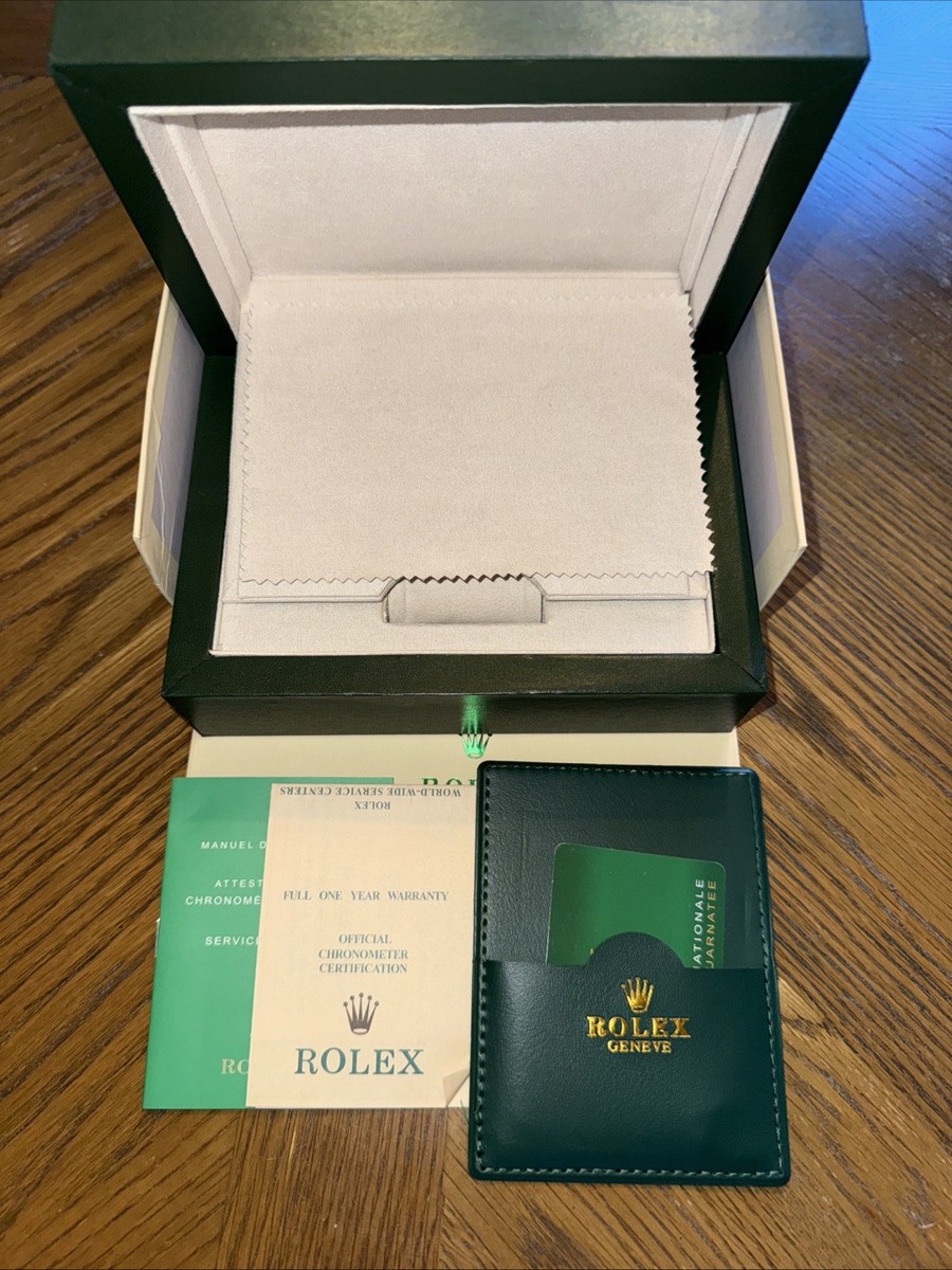 Genuine Vtg ROLEX SA OYSTER M GREEN WAVE Watch Box Empty Geneve