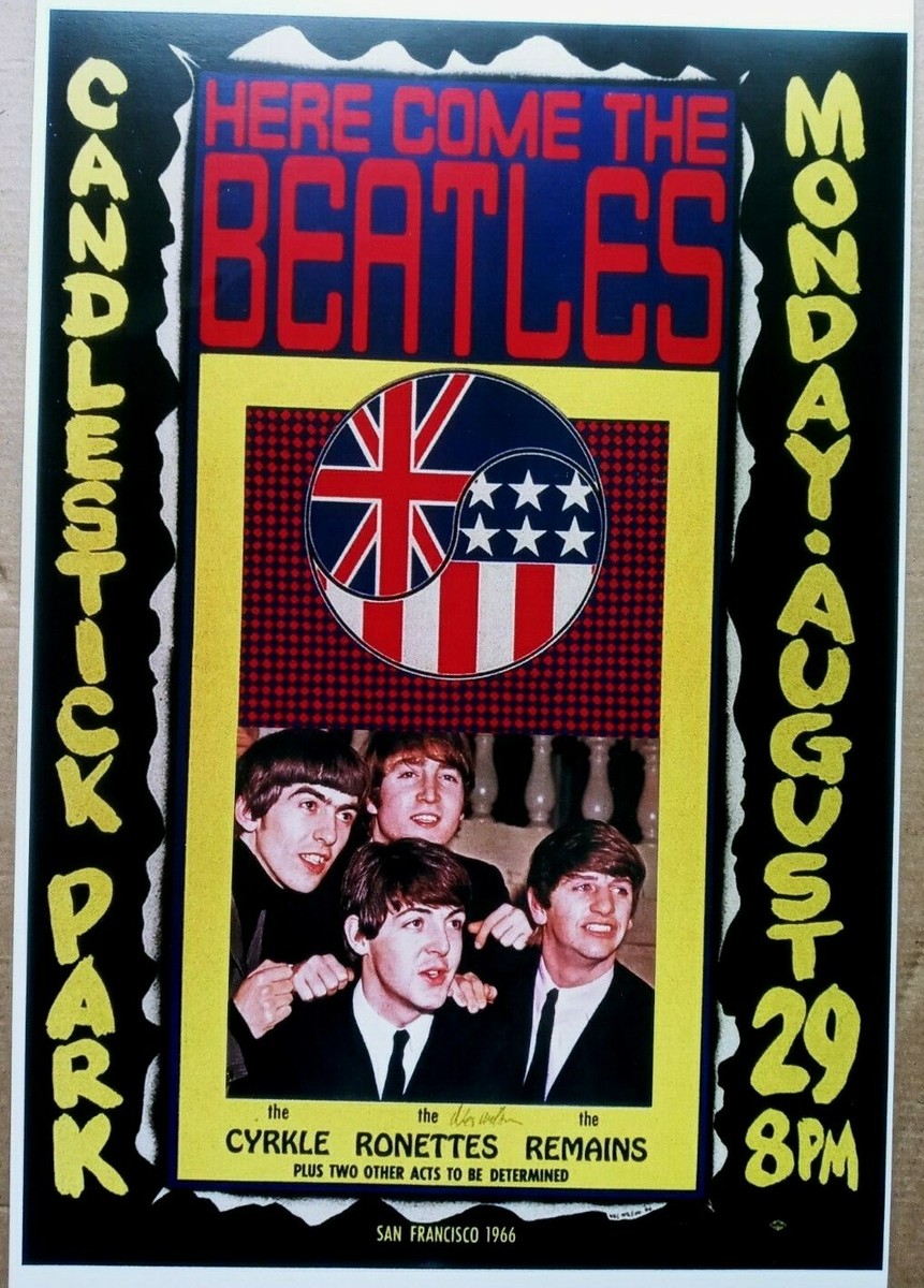 Beatles FINAL CONCERT Poster Candlestick Park SAN FRANCISCO 1966