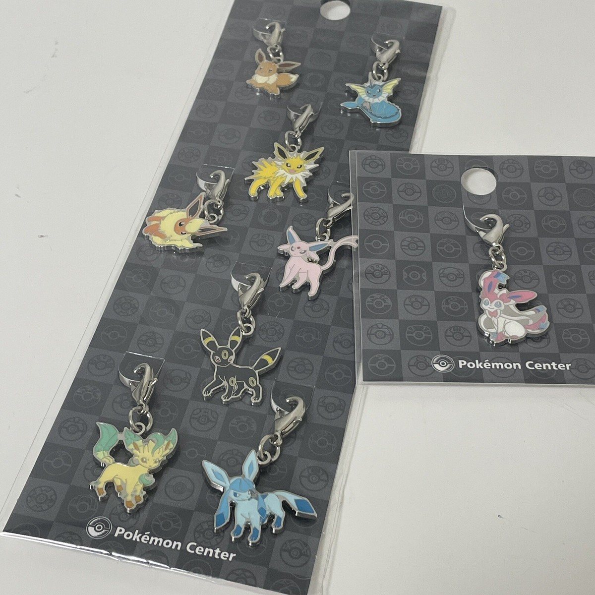 Pokemon Eevee Evolutions Metal Charm 9P Set Pokemon Center Japan