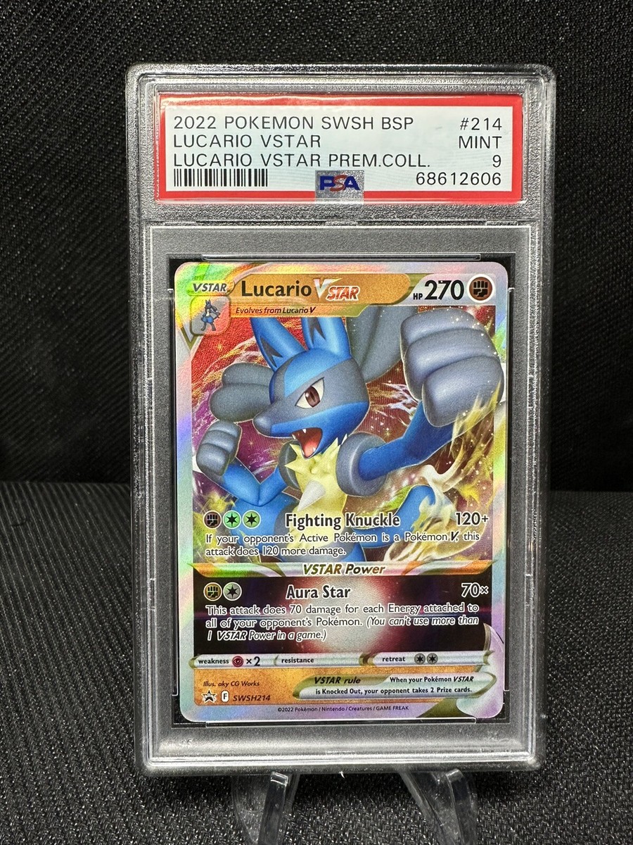 2022 Pokemon Black Star Promo Lucario VSTAR SWSH214 PSA 9 Mint | eBay