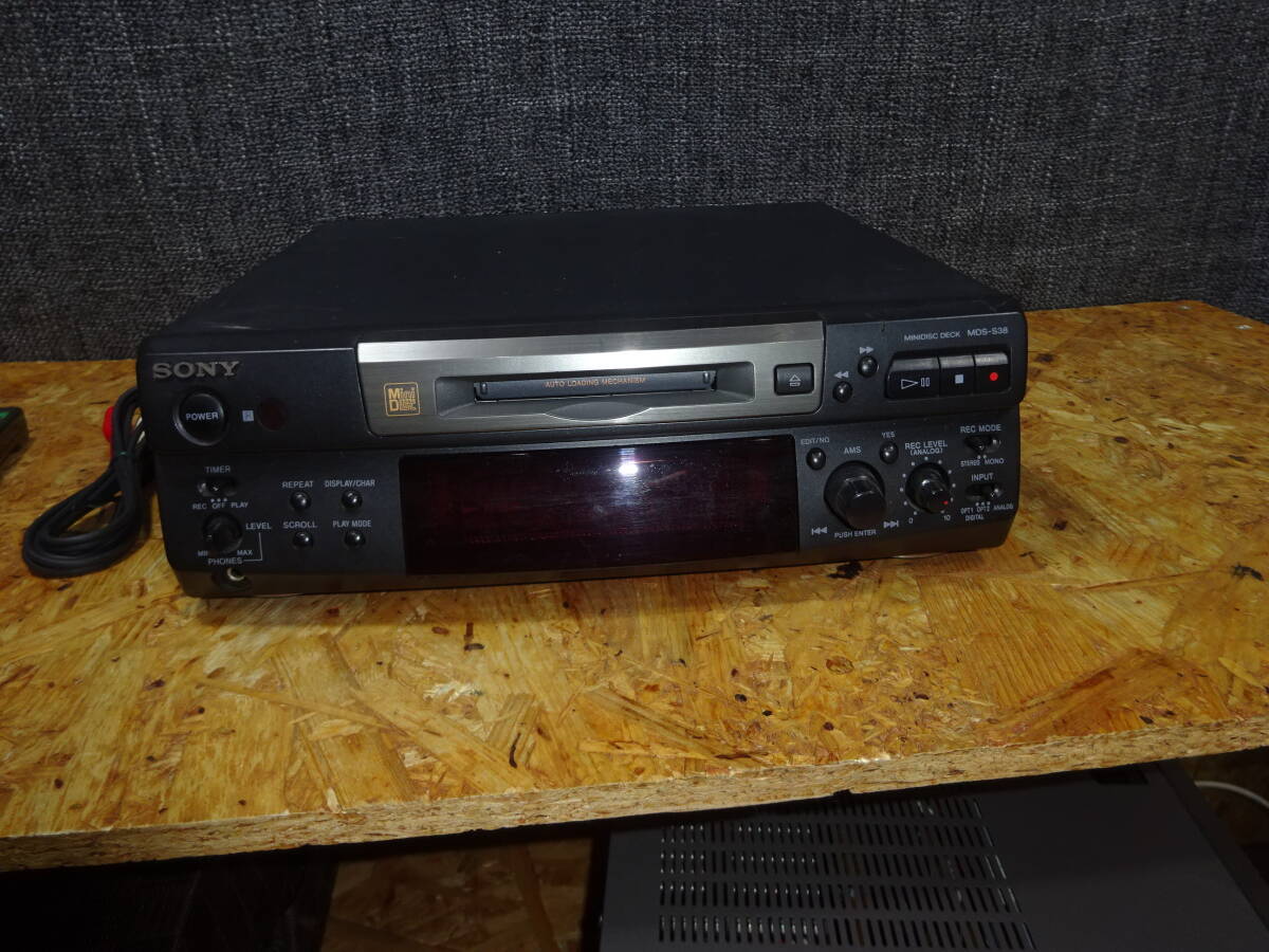 Sony MDS-S38 Black MiniDisc MD Deck Recorder Tested Working Japan