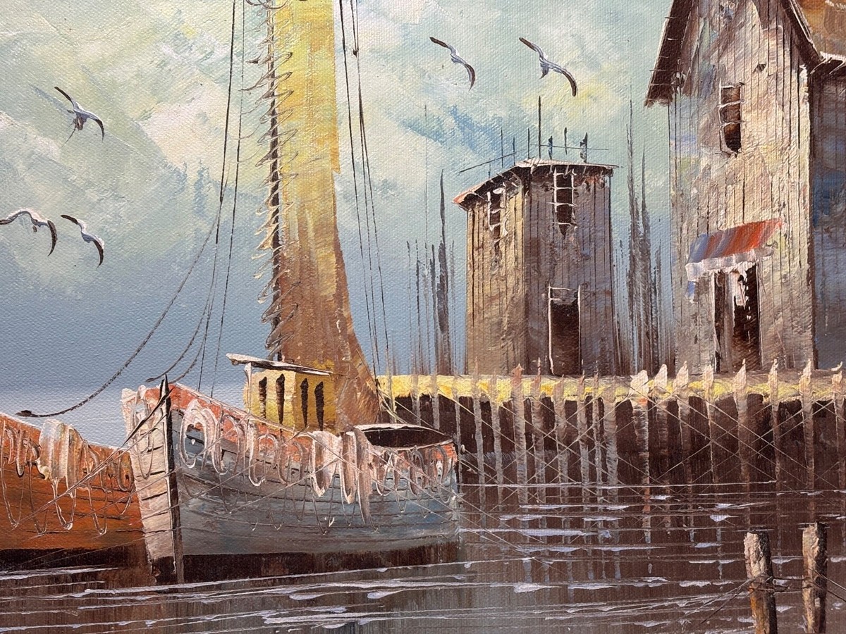 F4号】good blue(spelling) 油絵 oil painting F4号】good blue