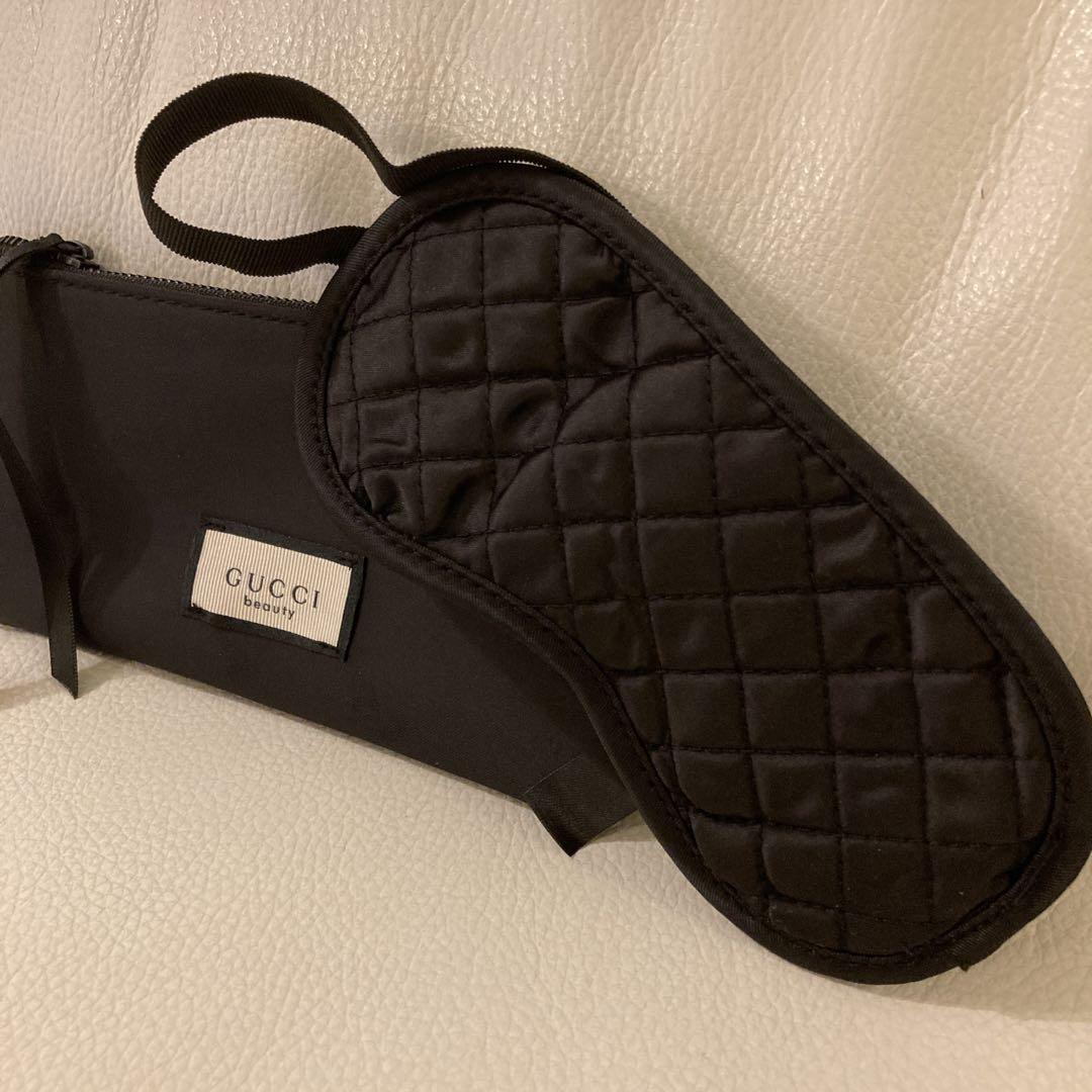 Gucci Sleeping Travel Mask Beauty Padded Night Eye Black W17.5cm
