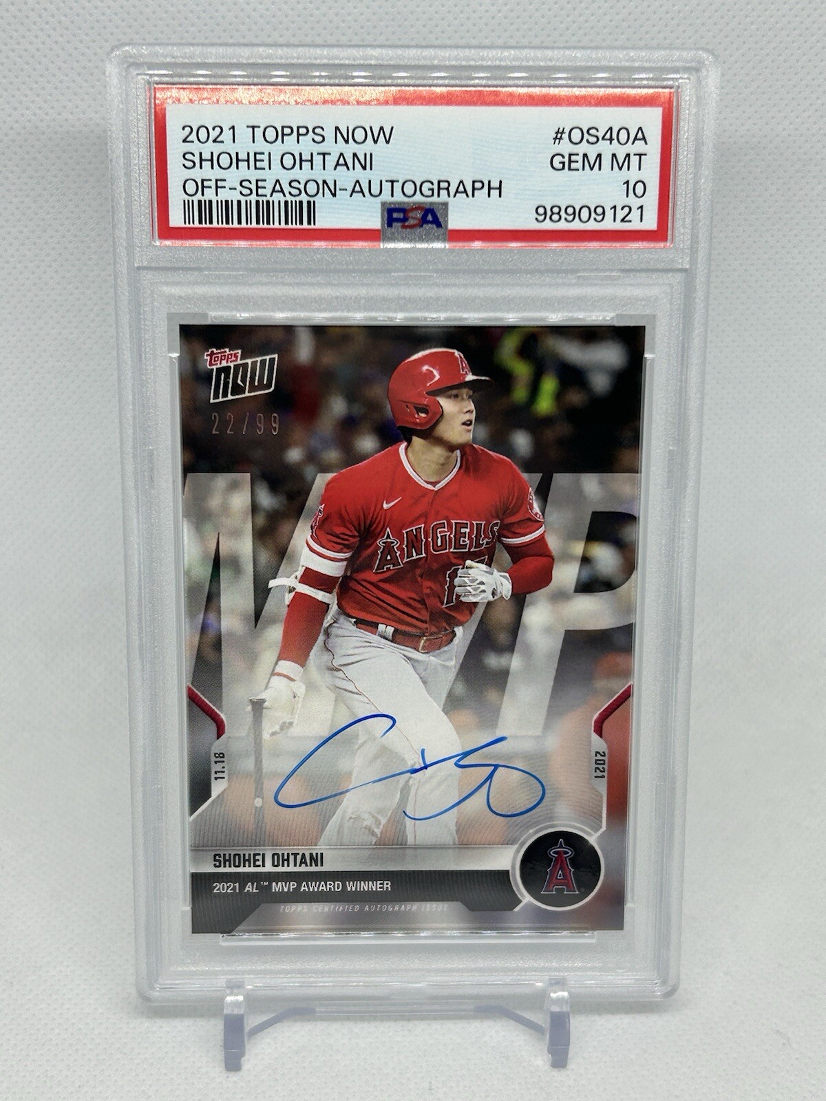 2021 topps now 大谷翔平MVP /25 psa10