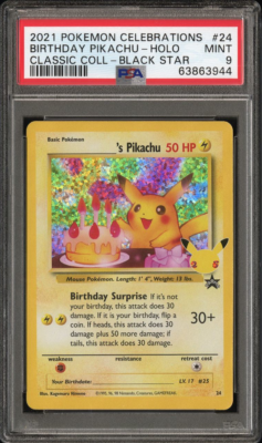 2021 Birthday Pikachu #24 Pokemon Celebrations PSA 9 Mint | eBay