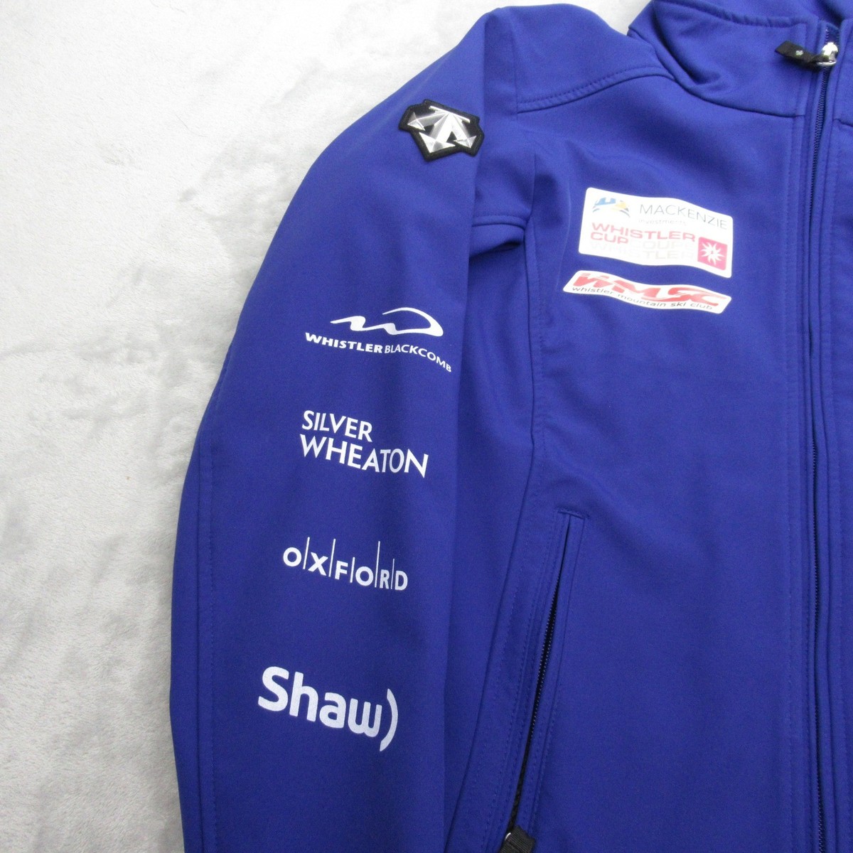 Descente Ski Team Issue Jacket Mens 3XS Blue Snow Whistler Cup