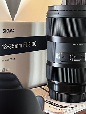 Sigma 18-35mm f1.8 DC HSM Canon Art Lens with Box and Case | eBay