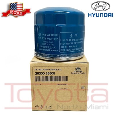 Genuine Hyundai Oil Filter Cross Reference 26300-35504 Engine Oil
