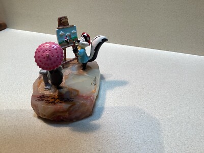 Ron Lee Looney Tunes Pepe Le Pew and Penelope in Paris signed by