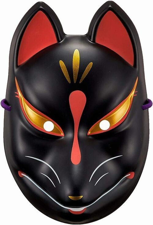 BABYMETAL Black Kitune fox Mask Omen Traditional Face cosplay
