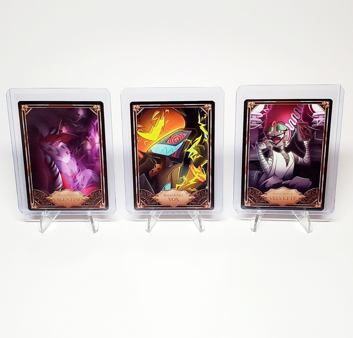 Hazbin Hotel Trading Card - Vox 1-3 Orange HALLOWEEN Set Fanmade