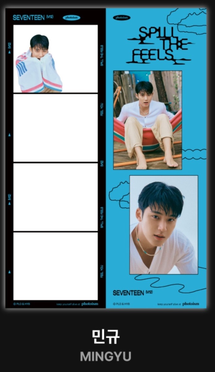 Spill the feels直筆サイン入り生写真 セブチミンギュ mingyu Spill