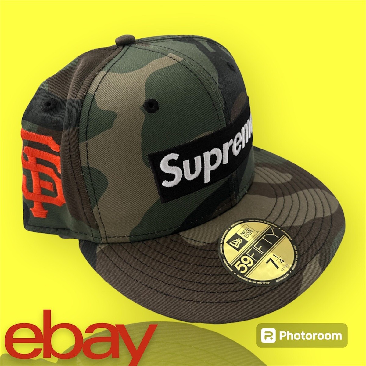 SUPREME MLB SAN FRANCISCO GIANTS BASEBALL BOX LOGO NEW ERA CAP