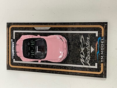 1/64 YM Model Mazda MX-5 Roadster Pink with Opening Hood Engine