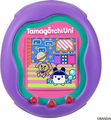 BANDAI Tamagotchi Uni Purple Virtual Pet Communication Ages 6 and