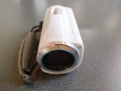 SONY HANDYCAM HD HDR-CX270V Digital Video Camera White Good Tested