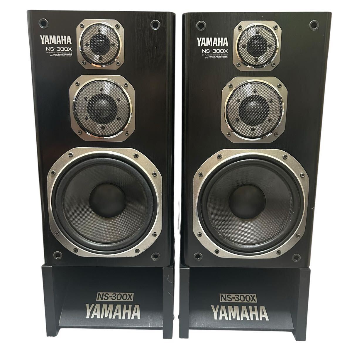 Yamaha NS-300X 3-Way Loudspeaker System Pair w/ Stand Tested Japan