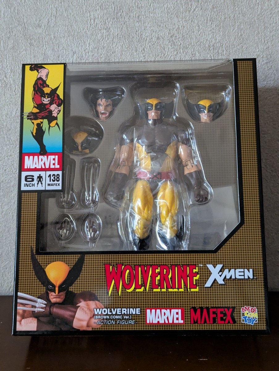 MEDICOM TOY MAFEX 138 WOLVERINE BROWN COMIC Ver. Figure - X-MEN No