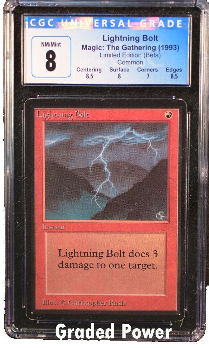 MTG 稲妻 Lightning Bolt ベータ LEB BETA PSA7 MTG 稲妻 Lightning